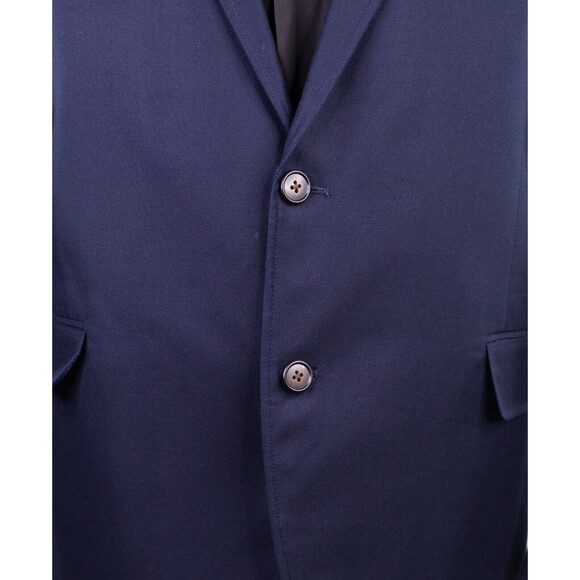 Stafford Classic Fit Sport Coat Blazer Blue Cotton 2 Button Jacket Mens 46R EUC - Picture 7 of 13